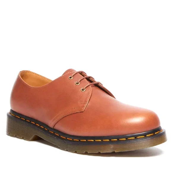 Dr. Martens NEW 1461 Carrara Leather Oxford Shoes in Saddle Tan Men's Size 8 - Picture 2 of 16
